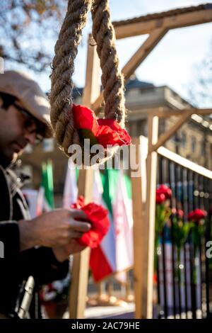 Manifestanti iraniani in centro a Londra Foto Stock