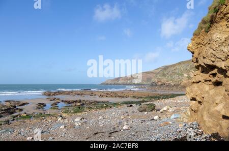 Chiesa Bay di Anglesey North Wales UK a bassa marea Foto Stock