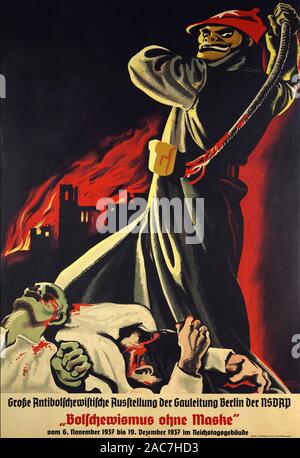 Poster NAZISTA anti-russo della seconda guerra mondiale Foto Stock