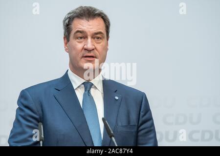 Markus Söder parlando in una CDU elezione evento su 26.05.2019 Foto Stock