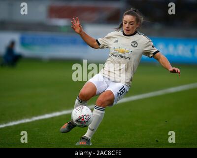 Dagenham, Regno Unito. 1 Dic 2019. Jane Ross del Manchester United le donne in azione .durante la Barclays donna Super League match tra il West Ham United donne e il Manchester United a Rush stadio verde sul dicembre 01, 2019 in Dagenham, Inghilterra. (Foto di AFS/Espa-Images) Credito: Cal Sport Media/Alamy Live News Foto Stock