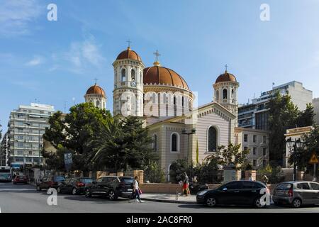 Salonicco, Grecia - 22 settembre 2019: San Gregorio Palamas la santa Chiesa metropolitana al centro della città di Salonicco, Grecia Foto Stock