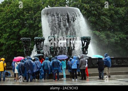 Norvegia, Oslo, Vigeland scultura all'aperto Museo e Parco parte 02 Foto Stock