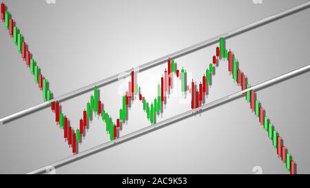 Tenere scorte di bandiera modello grafico 3D illustrazione Foto Stock