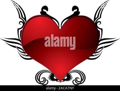 tatuaggio del cuore Foto Stock