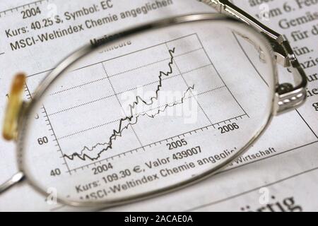 Prezzi di sicurezza - stock market quotes Foto Stock