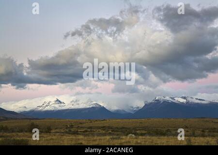 Dawn al ghiacciaio Perito Moreno aArgentina, Argentina, Dawn al ghiacciaio Perito Moreno aArgentina, Patagonia Foto Stock