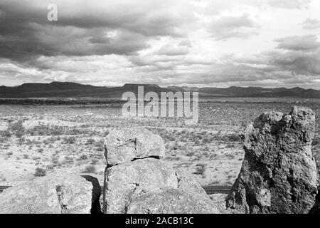 Wüste vor Sierra Madre, 1963. Deserto con la Sierra Madre nel retro, 1963. Foto Stock