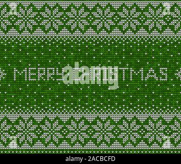 Buon Natale maglia seamless pattern vettore di sfondo Illustrazione Vettoriale