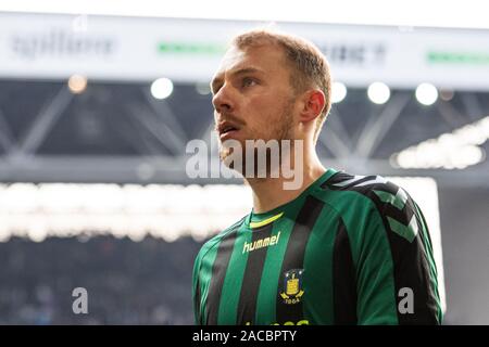 Copenhagen, Danimarca. 01 Dic, 2019. Il portiere Marvin Schwäbe di Brøndby se visto durante il 3F Superliga match tra FC Copenhagen e Brøndby se a Telia Parken. (Photo credit: Gonzales foto/Alamy Live News Foto Stock