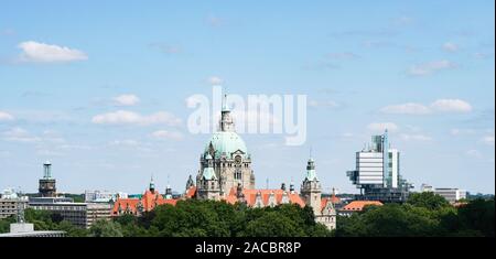 Skyline di Hannover Germania Foto Stock