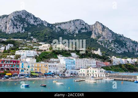 Marina Grande, vista generale, Capri, Italia Foto Stock