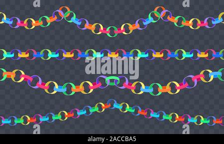 La carta a mano orizzontale ghirlande senza giunture Illustrazione Vettoriale