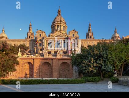 Catalunya il Museo Nazionale di arte MNAC, a Barcellona, Spagna Foto Stock