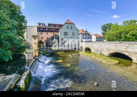 Technikmuseum Neue Mühle, Schlösserstraße, Gera, Erfurt, Thüringen, Deutschland Foto Stock