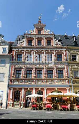 Haus zum Breiten Herd, Fischmarkt, Erfurt, Thüringen, Deutschland Foto Stock