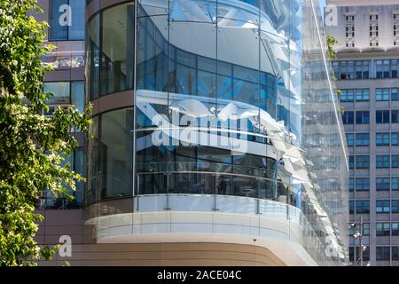 Il vetro encassed UTS edificio centrale ha molte caratteristiche di design esclusive. Progettato da Australian architectural firm FJMT, esso offre un 10-twiste livello Foto Stock