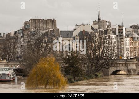 Inondazioni in parigi Foto Stock