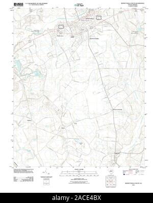 USGS TOPO Map South Carolina SC Sud Bennettsville 20110823 TM il restauro Foto Stock
