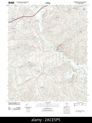 USGS TOPO Map South Carolina SC Blacksburg Sud 20110823 TM il restauro Foto Stock