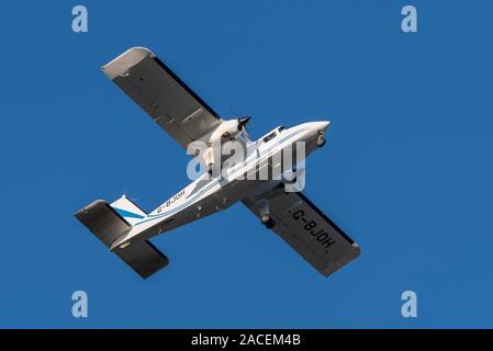 PILATUS BRITTEN-NORMAN LTD BN2T ISLANDER piano G-BJOH di GAMA AVIATION (UK) LTD. In precedenza RAF ZF573. Decollare da RAF Northolt Foto Stock