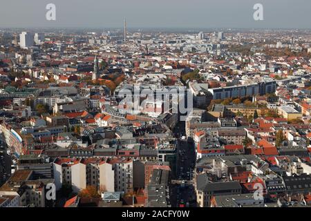Il centro di Berlino (Berlino-Centro), Germania; vista a nord di Berlino Foto Stock