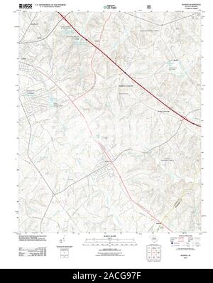 USGS TOPO Map South Carolina SC Joanna 20110818 TM il restauro Foto Stock