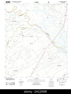 USGS TOPO Map South Carolina SC Sud Santee 20110816 TM il restauro Foto Stock