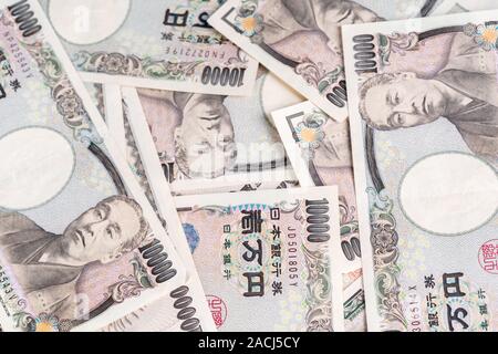 Banconota giapponese, Yen è la moneta ufficiale del Giappone Foto Stock