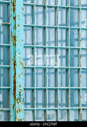 La prigione di Alcatraz finestra Dettaglio. San Francisco Bay, CALIFORNIA, STATI UNITI D'AMERICA Foto Stock