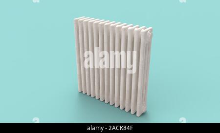 3D rendering di un radiatore isolato in un luminoso di sfondo per studio Foto Stock
