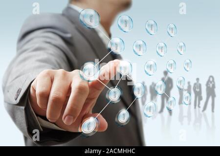 Imprenditore sociale e struttura di rete Foto Stock