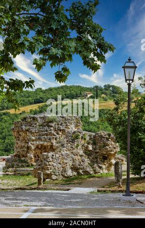 Bagno Vignoni, in provincia di Siena, Toscana, Italia, Europa Foto Stock