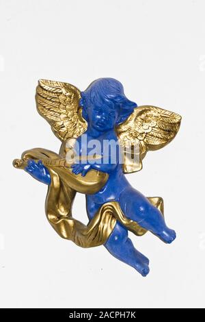 Blue Angel con Golden Wings Foto Stock