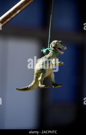 Toy appeso sulla filettatura Foto Stock