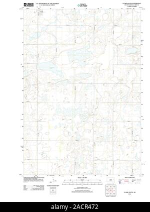 USGS TOPO Map South Dakota SD Clark Sud 20120613 TM il restauro Foto Stock