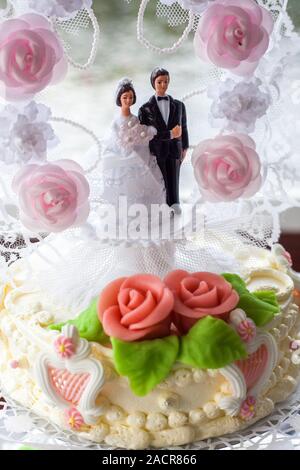 torta di cerimonia nuziale Foto Stock