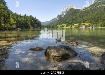 L'Hintersee vicino a Ramsau, Bavaria Foto Stock