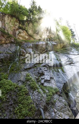 Nella gola di Wimbach vicino a Ramsau, Bavaria Foto Stock