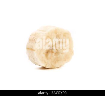 Banana slice impostare isolate su sfondo bianco Foto Stock