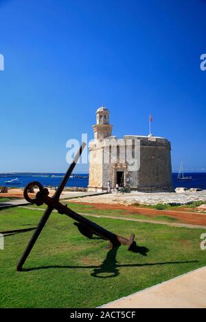 Il Castello di San Nicola, situato all'Ammiraglio Farragut Parco Ciutadella City, isola di Minorca, Isole Baleari, Spagna, Europa Foto Stock