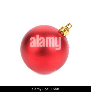 Una perfetta palla di Natale isolato su bianco. Foto Stock