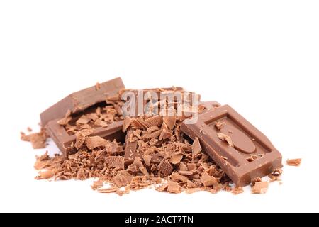 Barre di cioccolato e la rasatura. Foto Stock