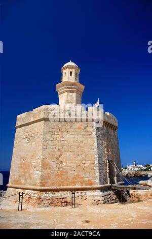 Il Castello di San Nicola, situato all'Ammiraglio Farragut Parco Ciutadella City, isola di Minorca, Isole Baleari, Spagna, Europa Foto Stock