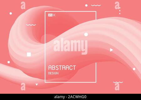 Abstract di coralli viventi linea di fluido background di design. Utilizzare per creare poster, d'arte e progettazione del modello, annuncio, stampa, presentazione. illustrazione eps vettoriali10 Illustrazione Vettoriale