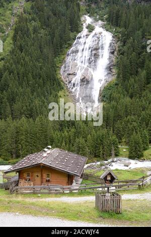 Cascata Grawa, Stubaital Foto Stock