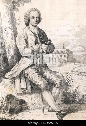 JEAN-JACQUES Rousseau (1712-1778), filosofo ginevrina e compositore Foto Stock