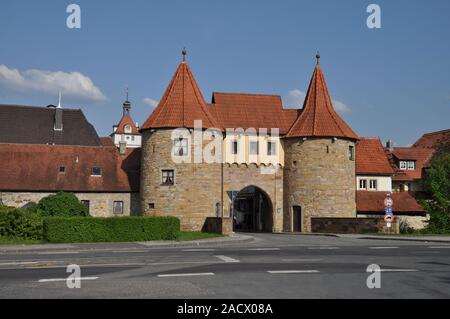 Cancello a ovest di Prichsenstadt Foto Stock