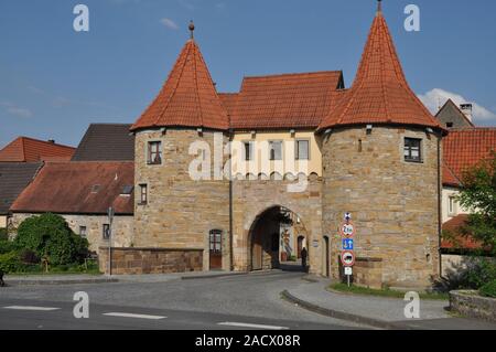 Cancello a ovest di Prichsenstadt Foto Stock