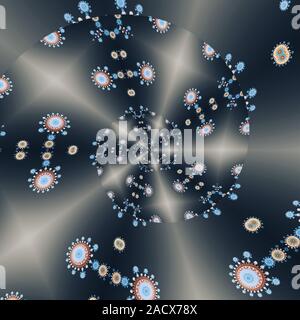 GREEN coloratissimi modelli astratti Foto Stock